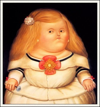 Fernando Botero Painting - Menina después de Velázquez Fernando Botero